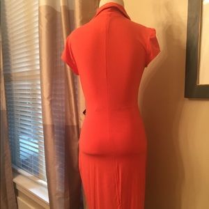 Cache Dresses - Orange Cache wrap dress, size 4, leather belt Cache Dresses - Orange Cache wrap dress, size 4, leather belt